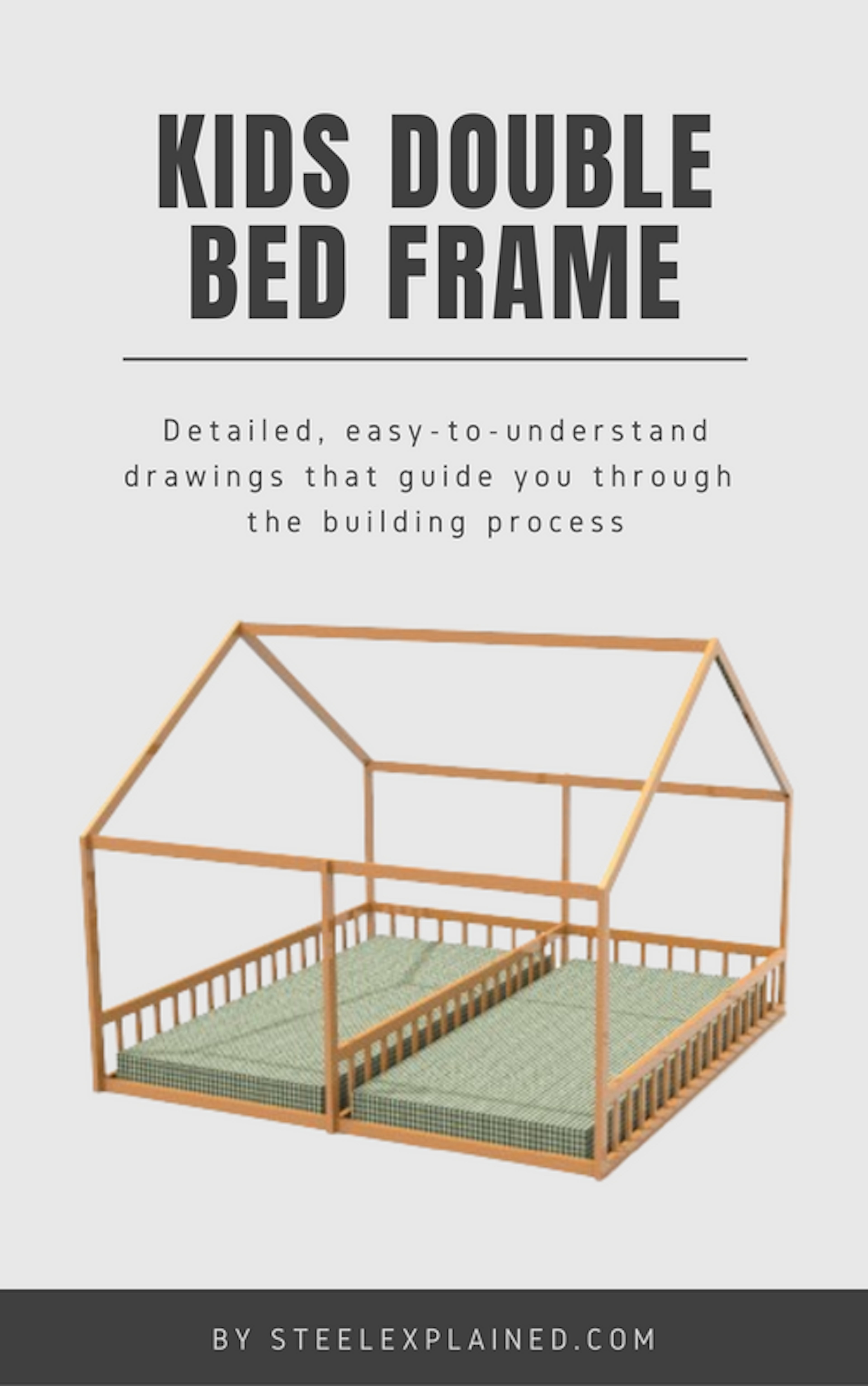 Wooden Twin Kids Bed Frame